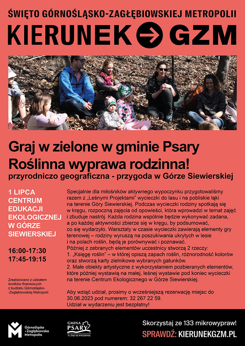 Roslinna wyprawa rodzinna wycieczka z Śląsko Zagłębiowskiej Metropolii